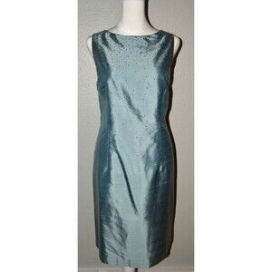 Silk Beaded Sheath Dress NWT New / Size 12 / Casual Corner / Sleeveless